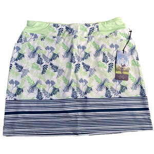 Tee Time Tropical A‑Line Golf Skirt Built‑In Shorts Pockets Women’s Medium NWT